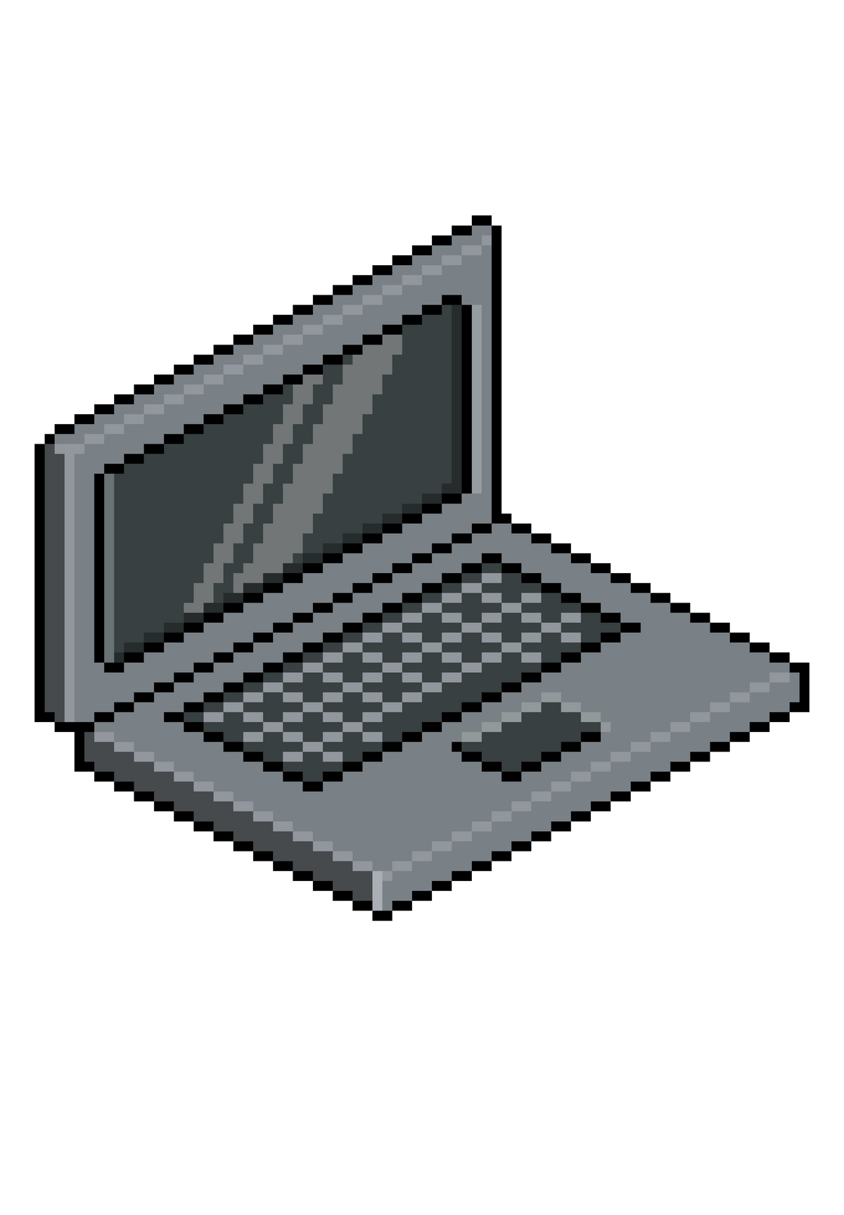 Pixel art laptop
